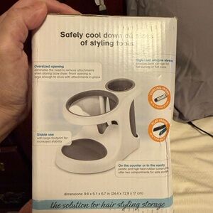 Polder White and Gray Hair Styling Tool Holder